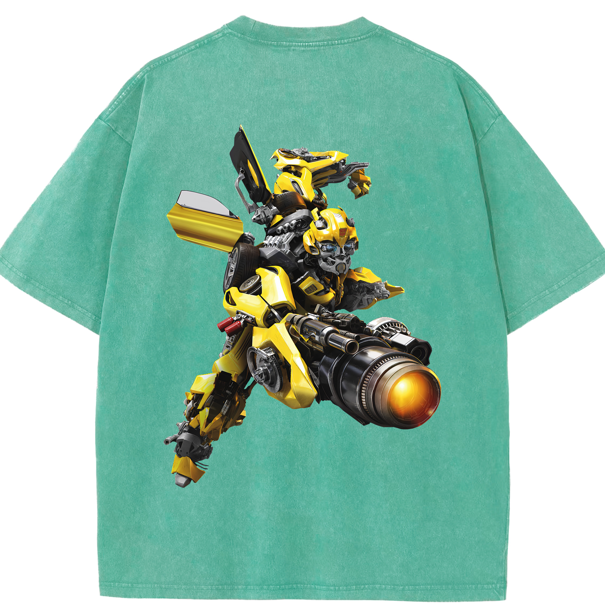 （画像用） Transformers トランスフォーマー 綿100% ヴィンテージ風 半袖Tシャツ（背面プリント）